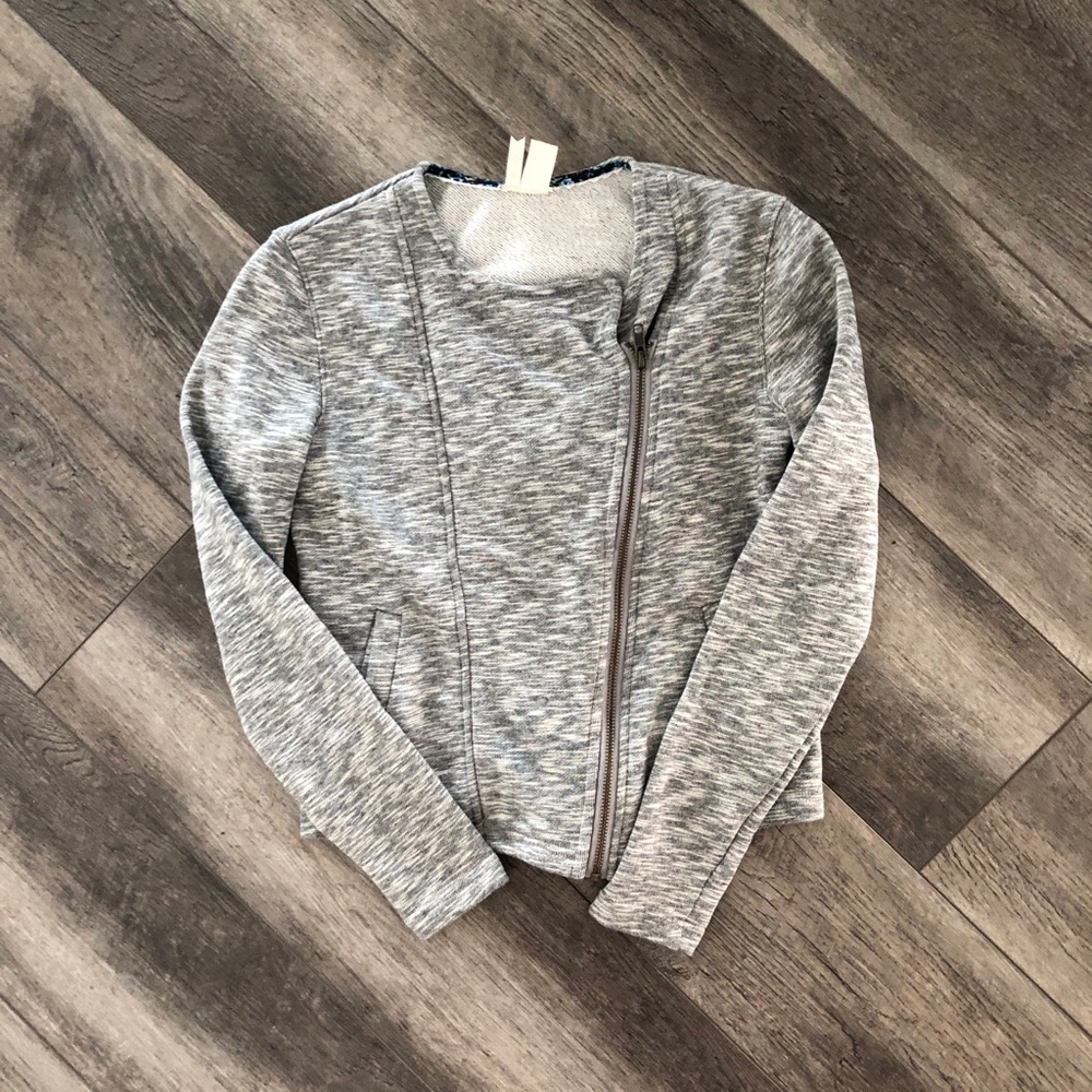 Matilda Jane gray zip up cardigan